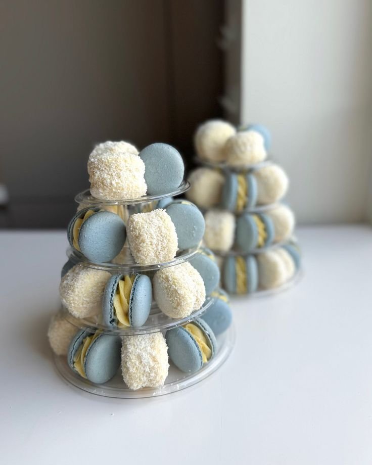 French macaron tower for baby shower